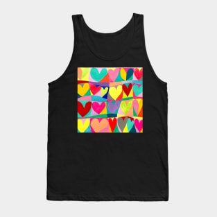 Love Rainbow Hearts Tank Top